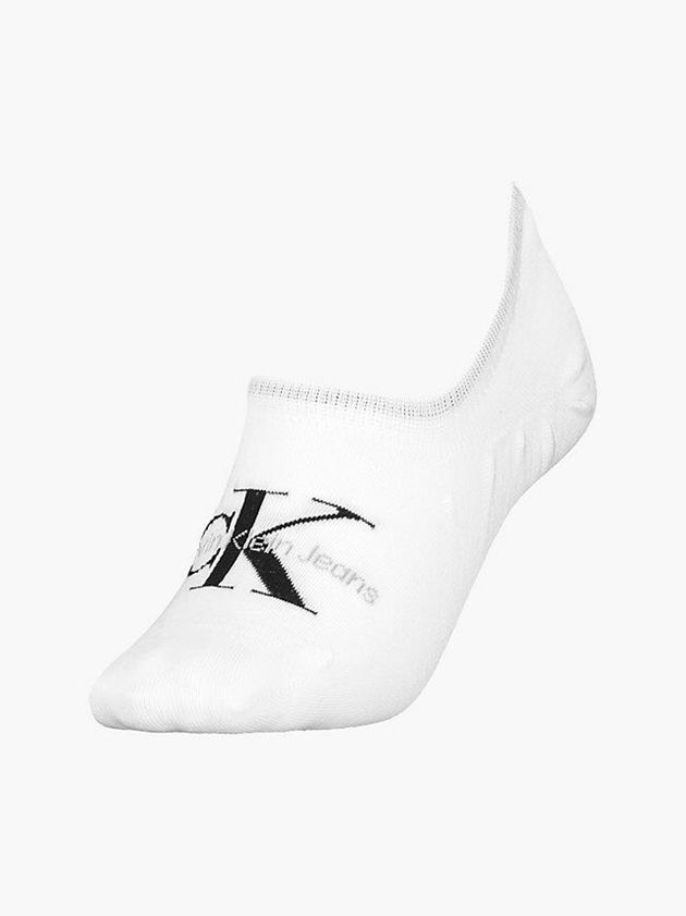 Calvin Klein USA Logo Invisible Womens Socks White 9283754-RB